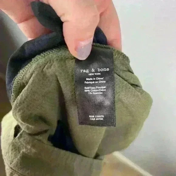 Rag & Bone Camille Cotton Seersucker Shorts Belted Paper Bag Womens 10 Pants - Picture 11 of 12